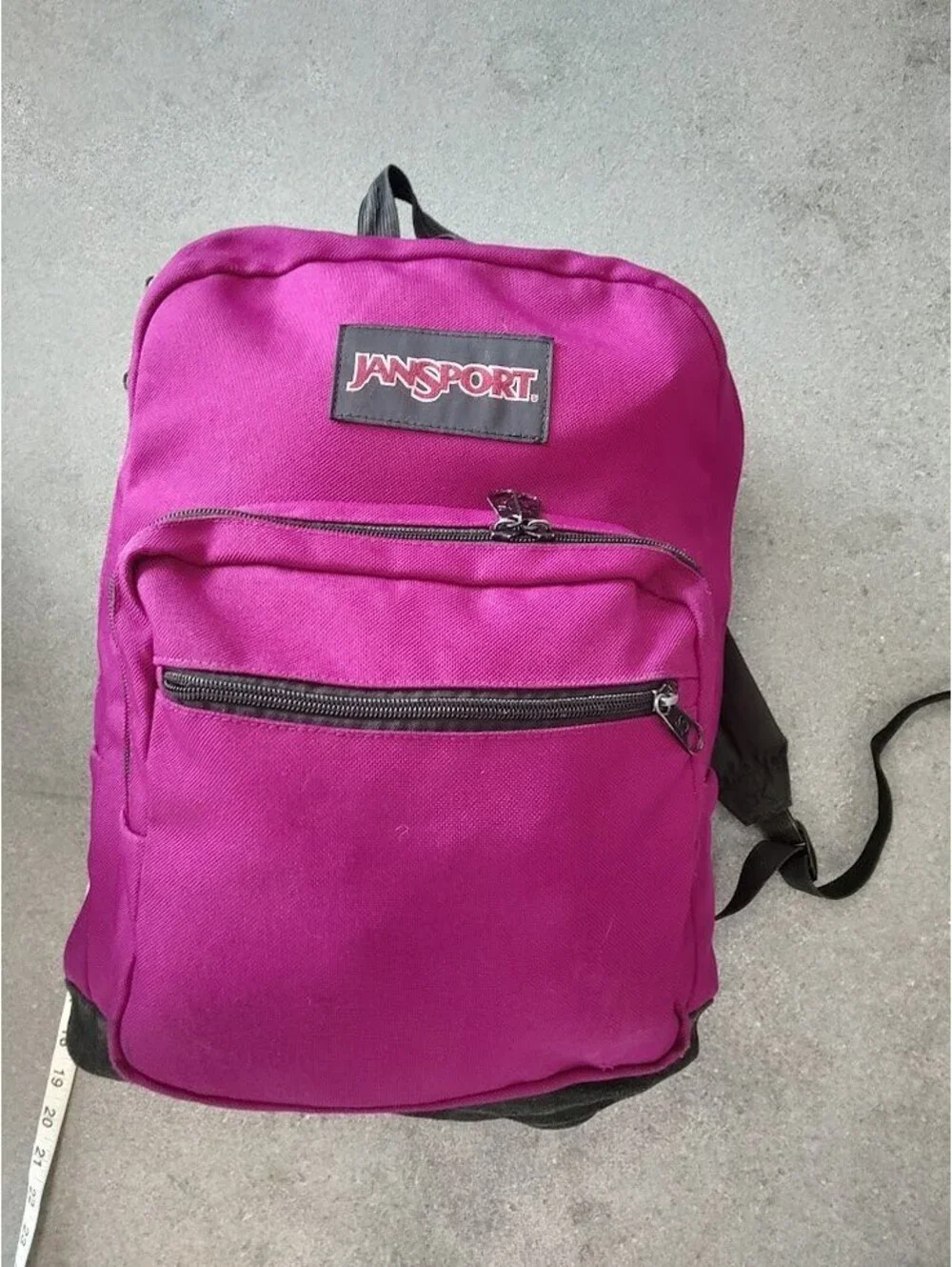 JanSport Purple Backpack with Front Pocket and Adjustable Straps 3School